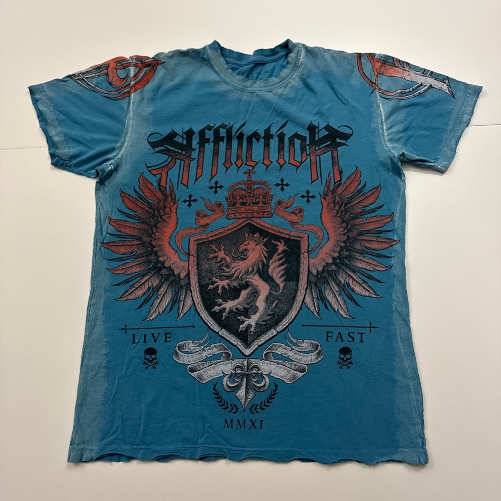 Affliction Wings Grunge T Shirt